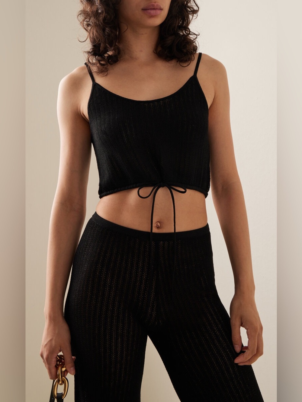 Leset Jasmine Pointelle-Knit Tank Top size small